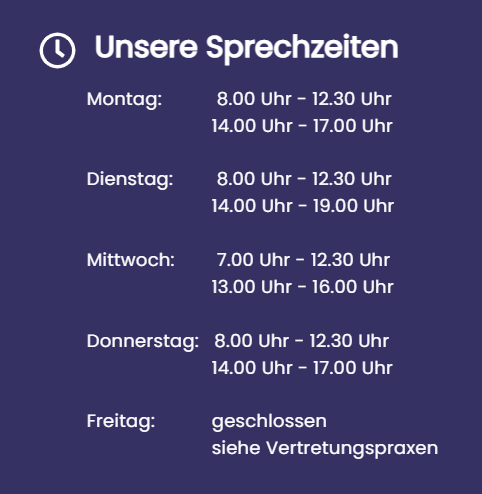 Sprechzeiten Sprechzeiten